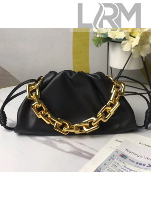 Bottega Veneta Small The Chain Pouch Clutch Bag With Square Ring Chain Black 2020