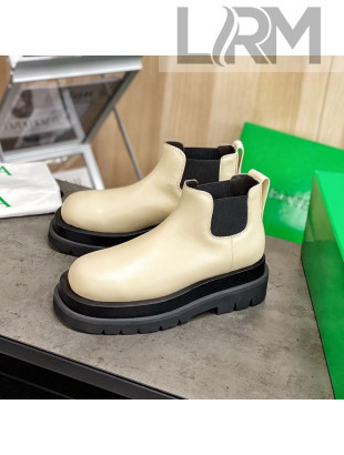 Bottega Veneta Calfskin The Lug Short Boots Apricot 2020