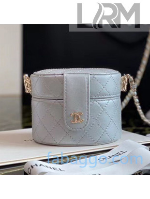 Chanel Leather Small Clutch with Chain AP1573 Gray 2020