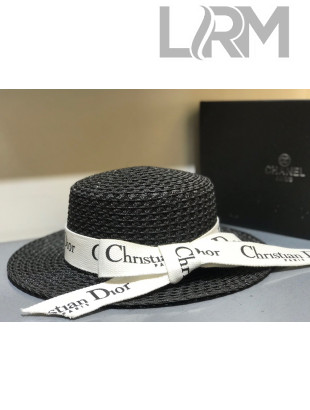 Dior Straw Wide Brim Hat Black D03 2021