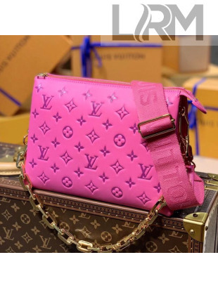 Louis Vuitton Coussin PM Crossbody Bag in Monogram Leather M58628 Pink/Purple 2021