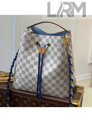 Louis Vuitton Néonoé MM Bucket Bag in Damier Azur Canvas N50042 Blue 2021