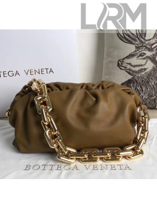 Bottega Veneta The Chain Pouch Clutch Bag With Square Ring Chain Cammello Brown 2020