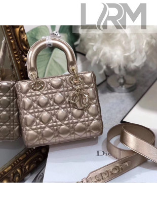 Dior MY ABCDior Small Bag in Cannage Leather Champagne 2019