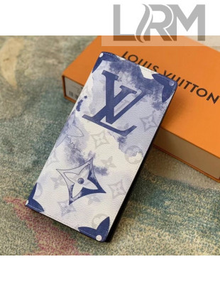 Louis Vuitton Brazza Wallet in Monogram Watercolor Blue Canvas 2021