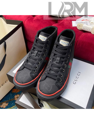 Gucci Tennis 1977 High-Top Sneakers in Black Canvas 09 2020 (For Women and Men)