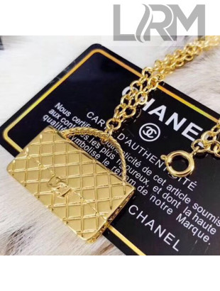 Chanel Quilted Flap Bag Pendant Necklace 2019
