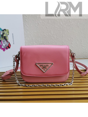 Prada Nylon and Leather Identity Shoulder Bag 1BD263 Pink 2020