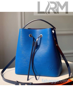 Louis Vuitton NeoNoe MM Epi Leather Bucket Bag M55935 Lazuli/Blue 2020