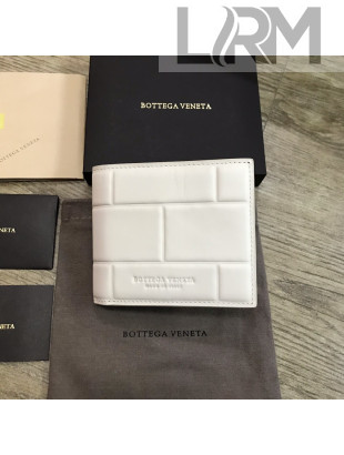 Bottega Veneta Men's Bi-Fold Wallet  in Geometric Padded Nappa Leather White 2019