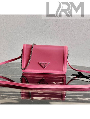 Prada Nylon and Leather Mini Bag 1BP019 Pink 2020