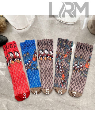 Gucci x Disney Donald Duck GG Socks 5 Colors 2020