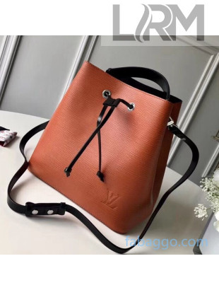 Louis Vuitton NeoNoe MM Epi Leather Bucket Bag M54369 Brown/Black 2020