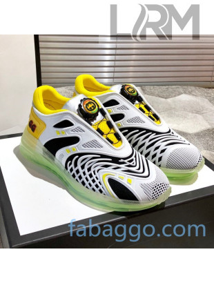 Gucci Ultrapace R Sneakers White/Black/Yellow 2020 (For Women and Men)