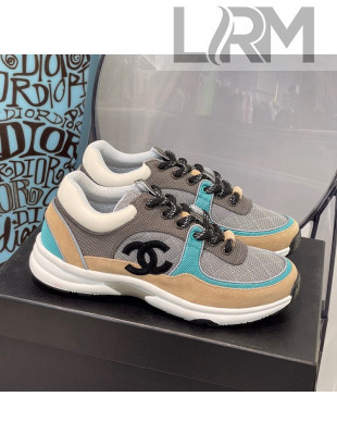 Chanel Fabric & Suede Sneakers G38299 Gray/Light Gray 2021