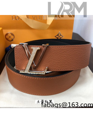 Louis Vuitton Reversible Calfskin Belt 40mm with Two-Tone LV Buckle Brown 2021
