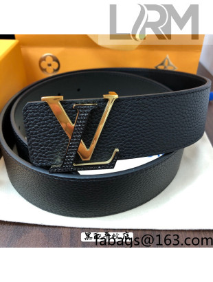 Louis Vuitton Reversible Calfskin Belt 40mm with Two-Tone LV Buckle Black/Gold 2021