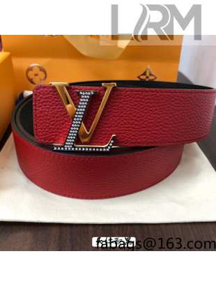 Louis Vuitton Reversible Calfskin Belt 40mm with Two-Tone LV Buckle Red 2021