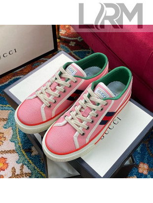Gucci Tennis 1977 Low-Top Sneakers in Pink Canvas 24 2020 