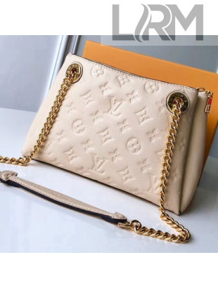 Louis Vuitton Embossed and Grained Calf Leather Surene BB Bag Creme 2018