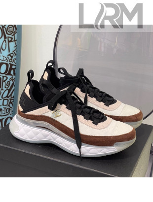 Chanel Suede Sneakers Apricot/White 2021 11