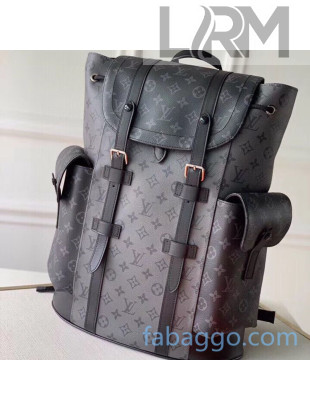 Louis Vuitton Christopher PM Backpack in Monogram Eclipse Canvas M45419 Black/Grey 2020