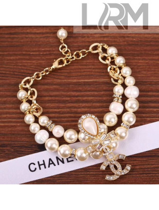 Chanel Double Pearl Bracelet AB1655 2019
