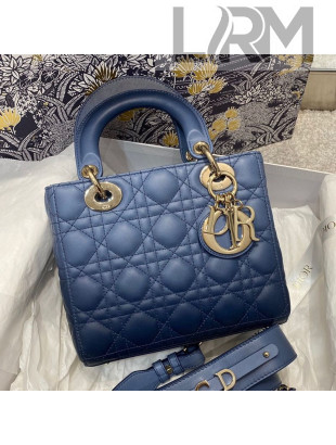 Dior Lady Dior My ABCDior Small Bag in Indigo Blue Gradient Cannage Lambskin 2021
