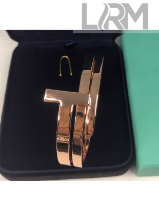 Tiffany & Co. Crystal Square Wrap Bracelet Pink Gold 2020