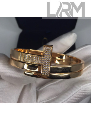 Tiffany & Co. Square Wrap Bracelet With Crystal Gold 2020