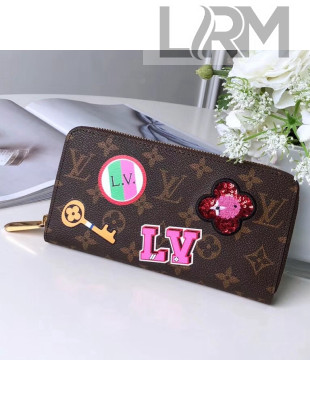 Louis Vuitton Monogram Canvas Zippy Wallet Patches M63392 2018