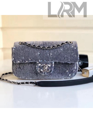 Chanel Sequin Small Flap Bag A57412 Black 2018