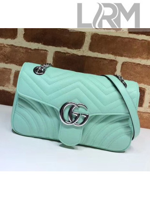 Gucci GG Marmont Matelassé Small Shoulder Bag 443497 Pastel Green 2020