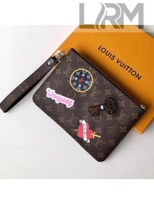 Louis Vuitton Monogram Canvas City Pouch Bag Patches M63447 2018
