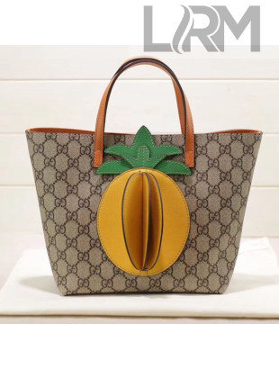Gucci Children's GG Tote with Pineapple 580840 Beige 2019