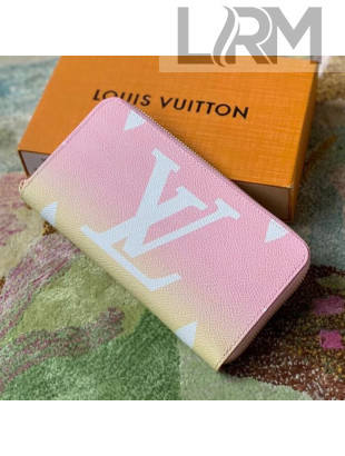 Louis Vuitton Zippy Wallet in Pink Gradient Monogram Canvas M80361 2021