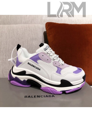 Balenciaga Triple S Sneakers White/Purple 2021 01 (For Women and Men)