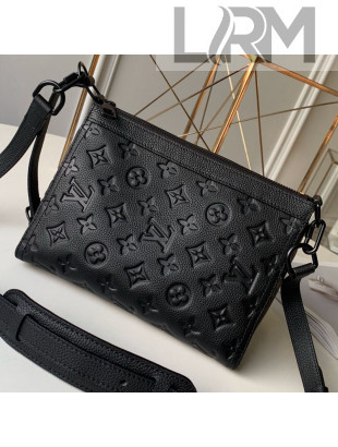Louis Vuitton Monogram Empreinte Leather Triangle Shaped Shoulder Bag M54330 Black 2019