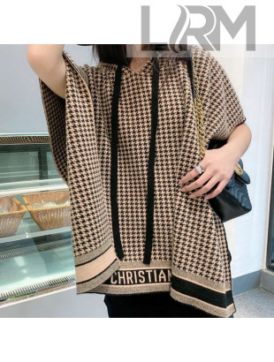 Dior Houndstooth Cape/Shawl Brown 2021 110243