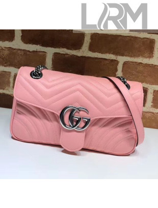 Gucci GG Marmont Matelassé Small Shoulder Bag 443497 Pastel Pink 2020