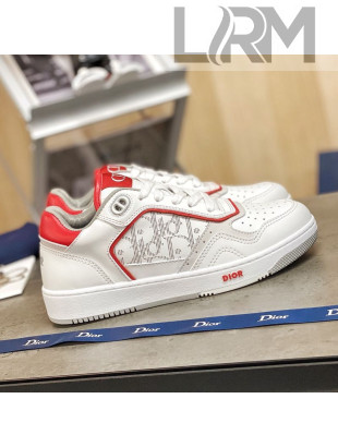 Dior B27 Low-Top Sneakers in White and Red Calfskin 2020 (For Women and Men)