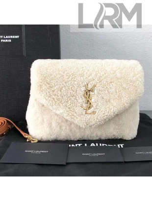 Saint Laurent Loulou Small Bag in Shearling White 2018