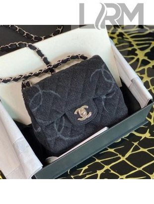 Chanel Denim Small Flap Bag AS2070 Black 2020