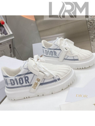 Dior DIOR-ID Sneakers in White and French Blue Technical Fabric 2021