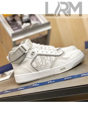Dior B27 High-Top Sneakers in White and Grey Calfskin 2020 (For Women and Men)