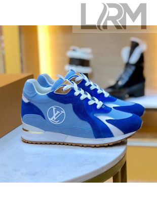 Louis Vuitton Run Away Suede LV Circle Sneakers Blue 2020