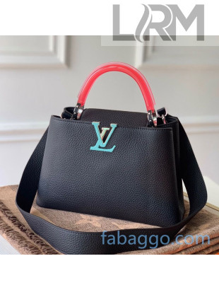 Louis Vuitton Capucines BB Bag with Translucent Top Handle M56300 Black/Pink 2020