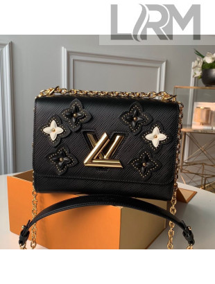 Louis Vuitton Flower Twist MM in Epi Leather M53762 Black 2019