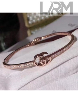 Gucci GG Crystal Cuff Bracelet Gold 2019