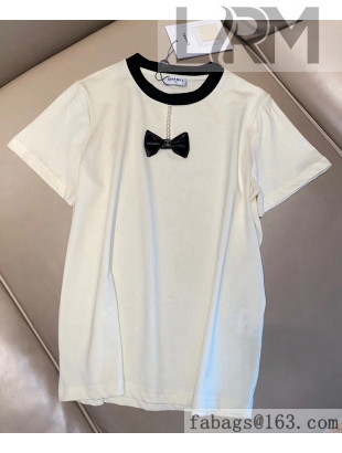 Chanel Cotton T-shirt CHT61901 White/Black 2021